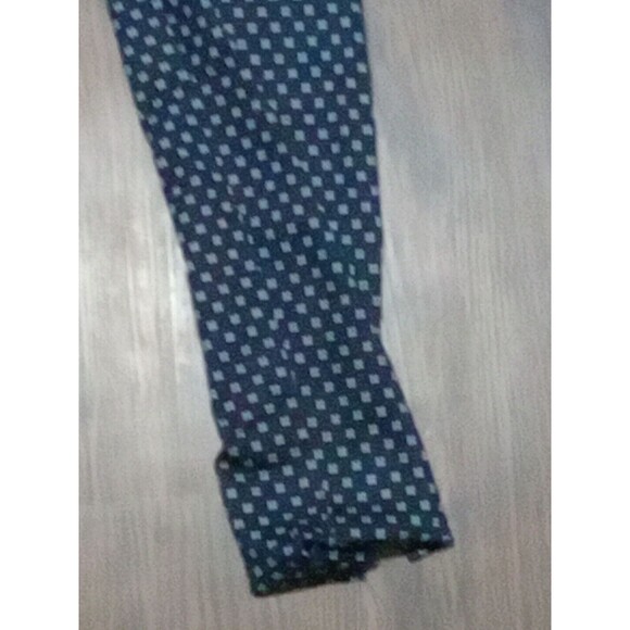H&m Pants Womens Size 6 Navy Blue Print Stretch Cropped Side Closure - Picture 3 of 11
